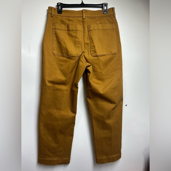 Everlane Cropped Straight Regular size 10 denim pants golden mustard yellow - Picture 3 of 6